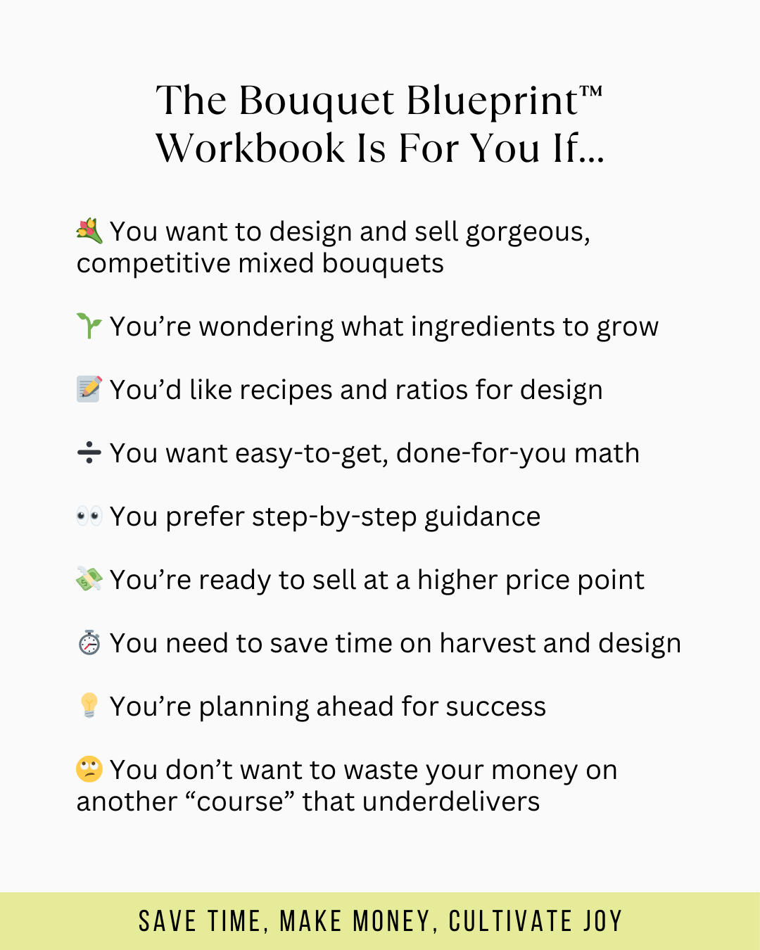 The Bouquet Blueprint Workbook