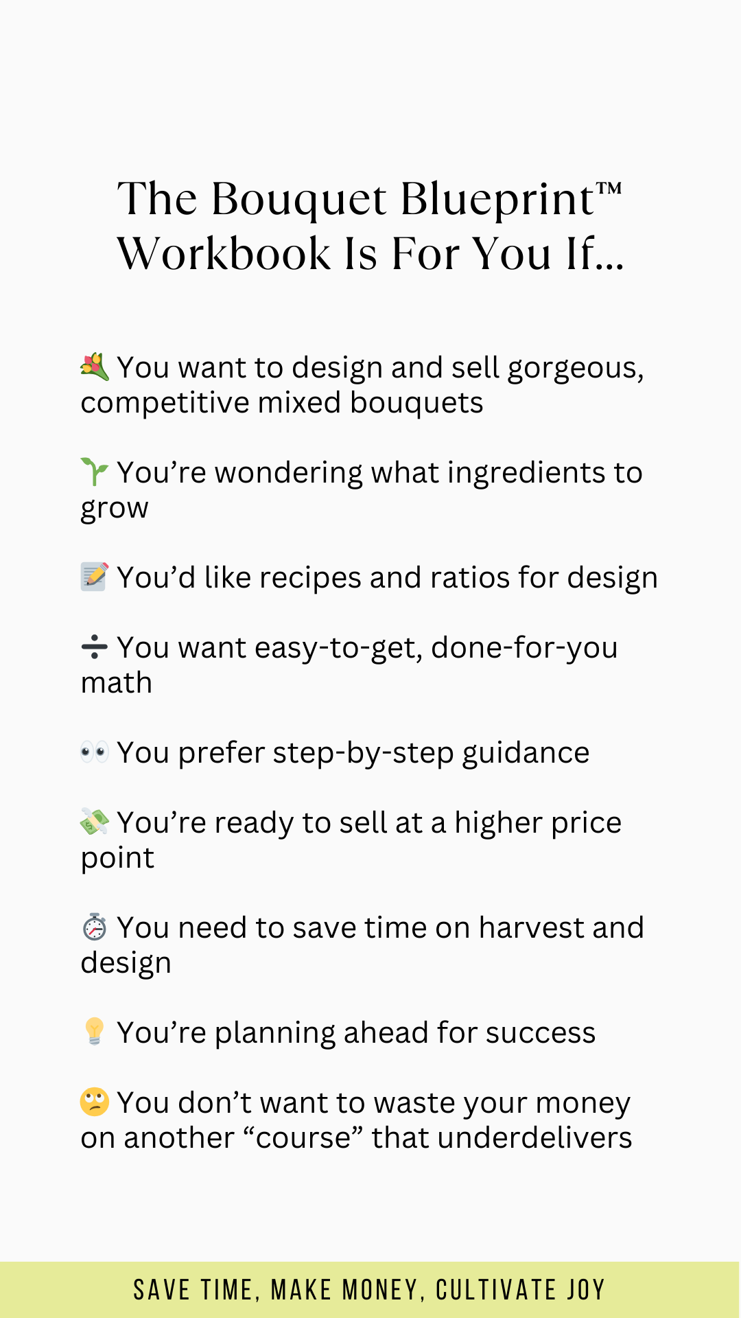 The Bouquet Blueprint Workbook