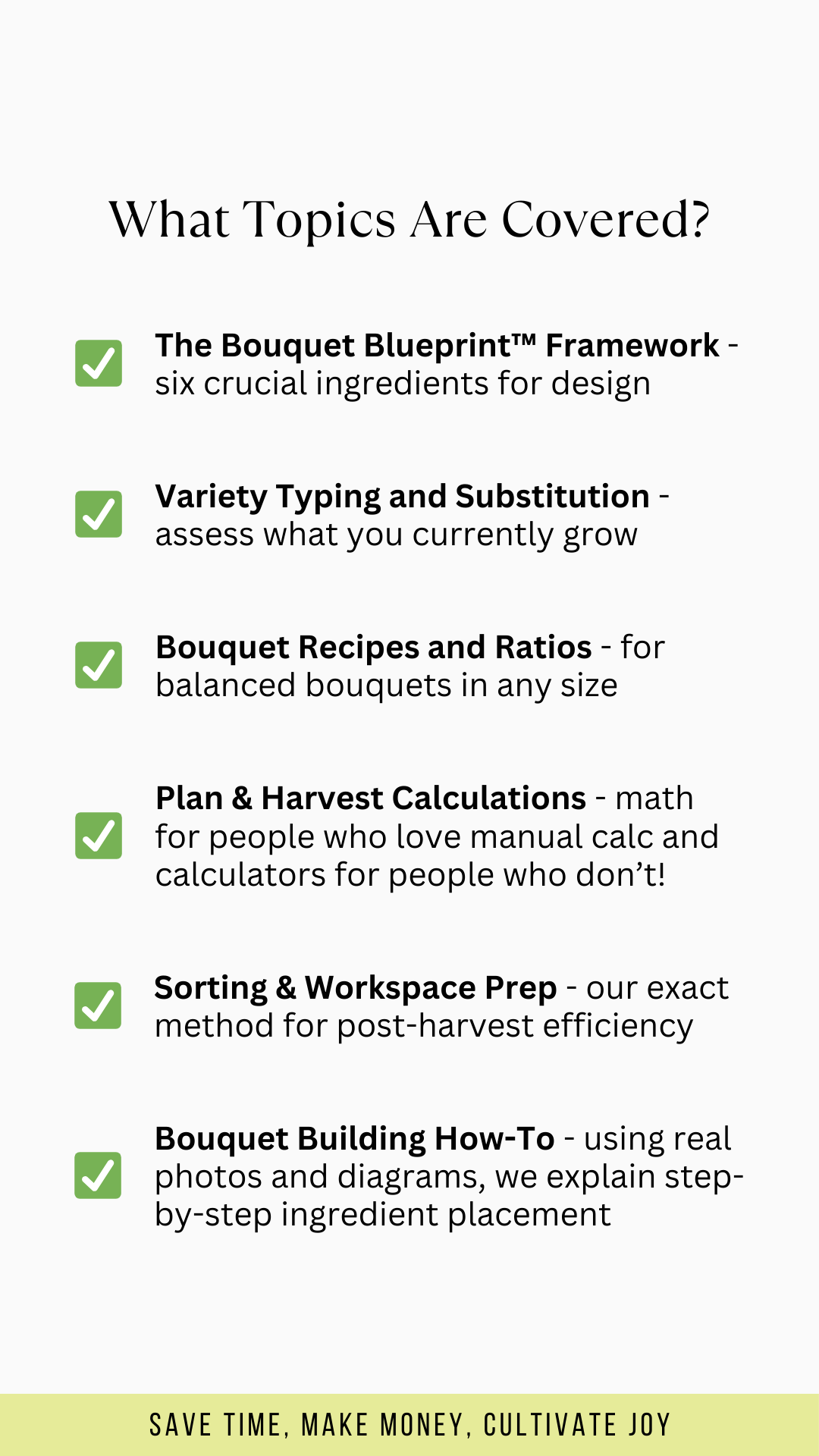 The Bouquet Blueprint Workbook
