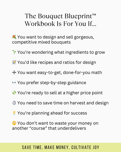 The Bouquet Blueprint Workbook