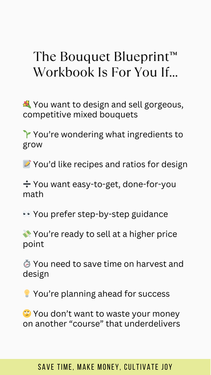 The Bouquet Blueprint Workbook