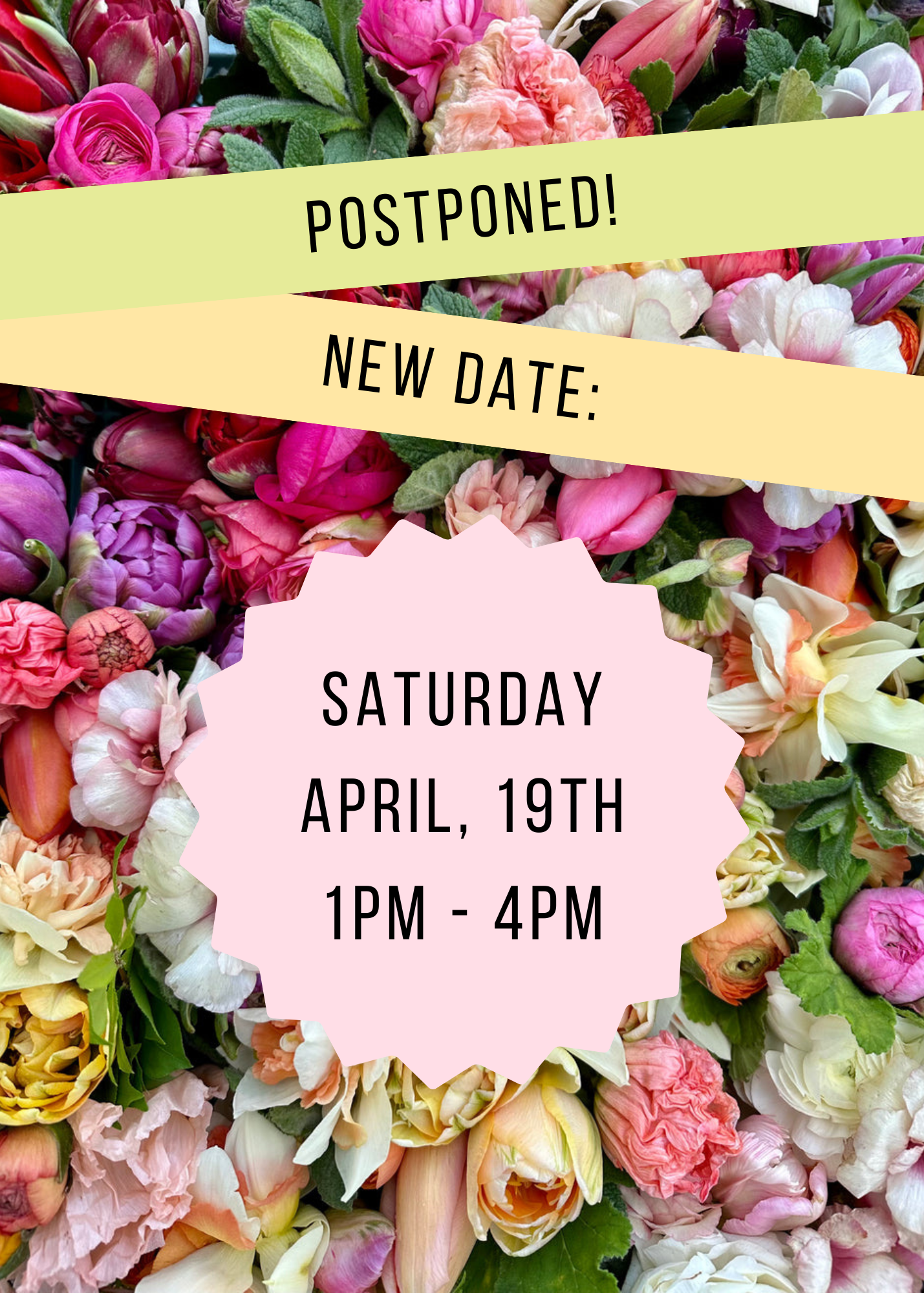 **NEW DATE!** Spring You-Pick: Saturday, April 19th, 1PM-4PM